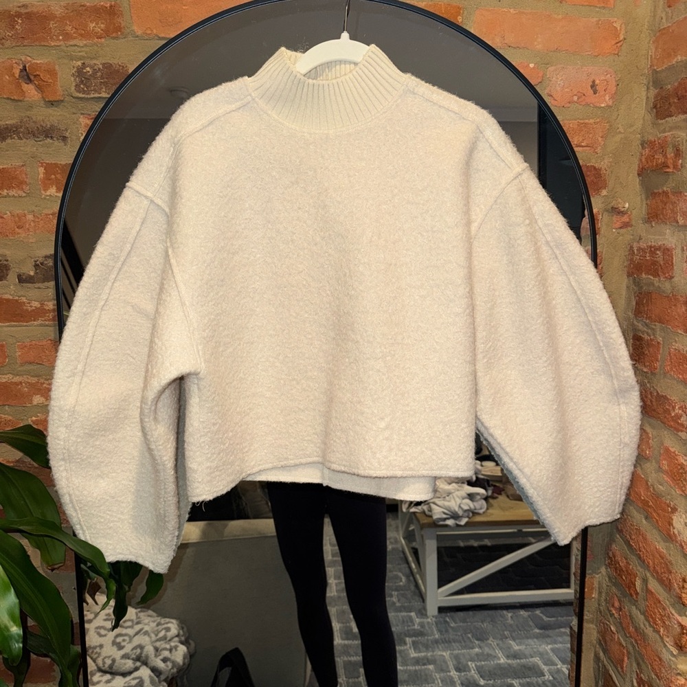 Zara Off-White Turtleneck Sweater